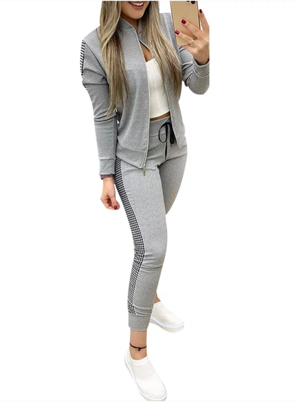 Women's 2 piece gray  sweat suit set