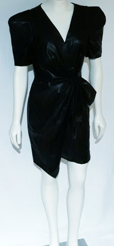 Black faux leather Dress